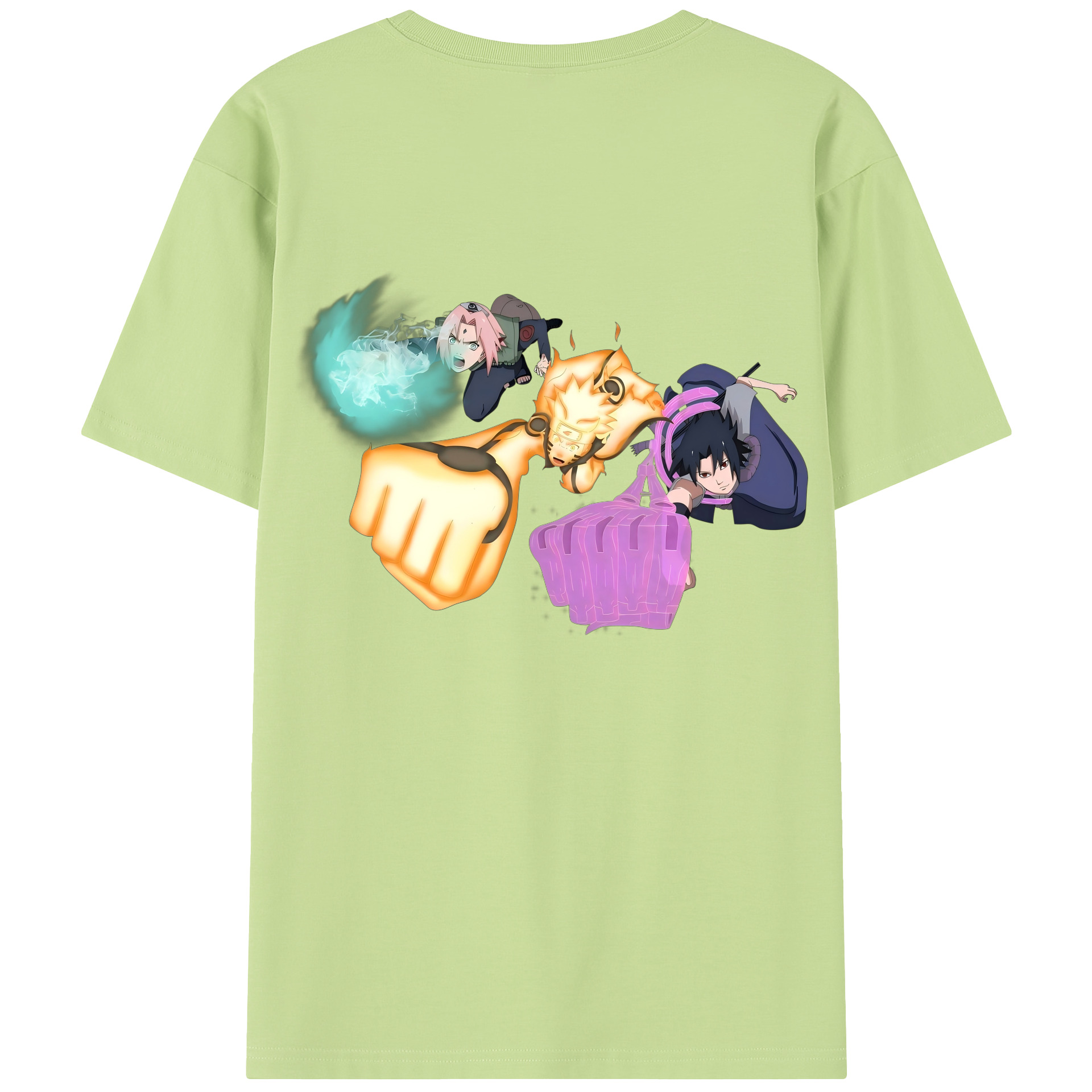 （画像用） NARUTO -ナルト- うずまき ナルト Uzumaki Naruto 綿100％半袖Tシャツ（背面プリント）